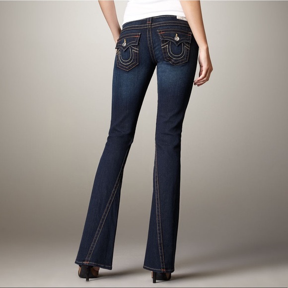True Religion Denim - True Religion Twisted Joey Flare Jeans 30 dark